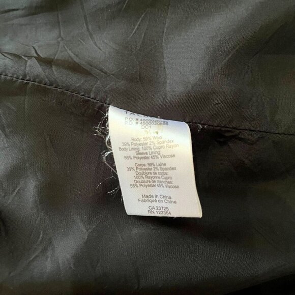 ARITZIA TALULA CHARCOAL GREY SINGLE BREASTED SLIM BLAZER - 2 - Picture 11 of 12